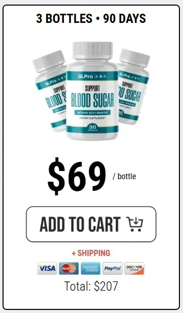 GLPro 3 Bottles - 90 Day Supply - $59 per bottle
